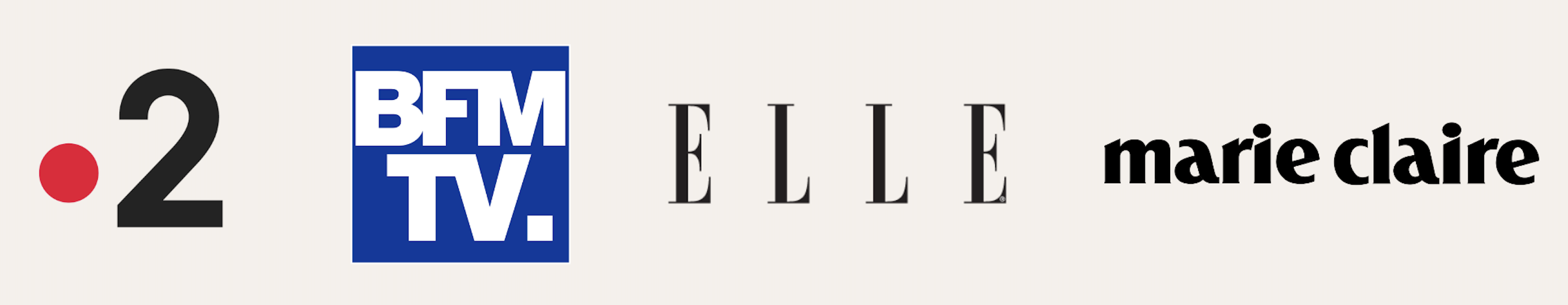 Camille Aït-Taleb et sa formation Start’enchères pour investir dans les sacs de luxe - logos France 2, BFM TV, Marie Claire et Elle